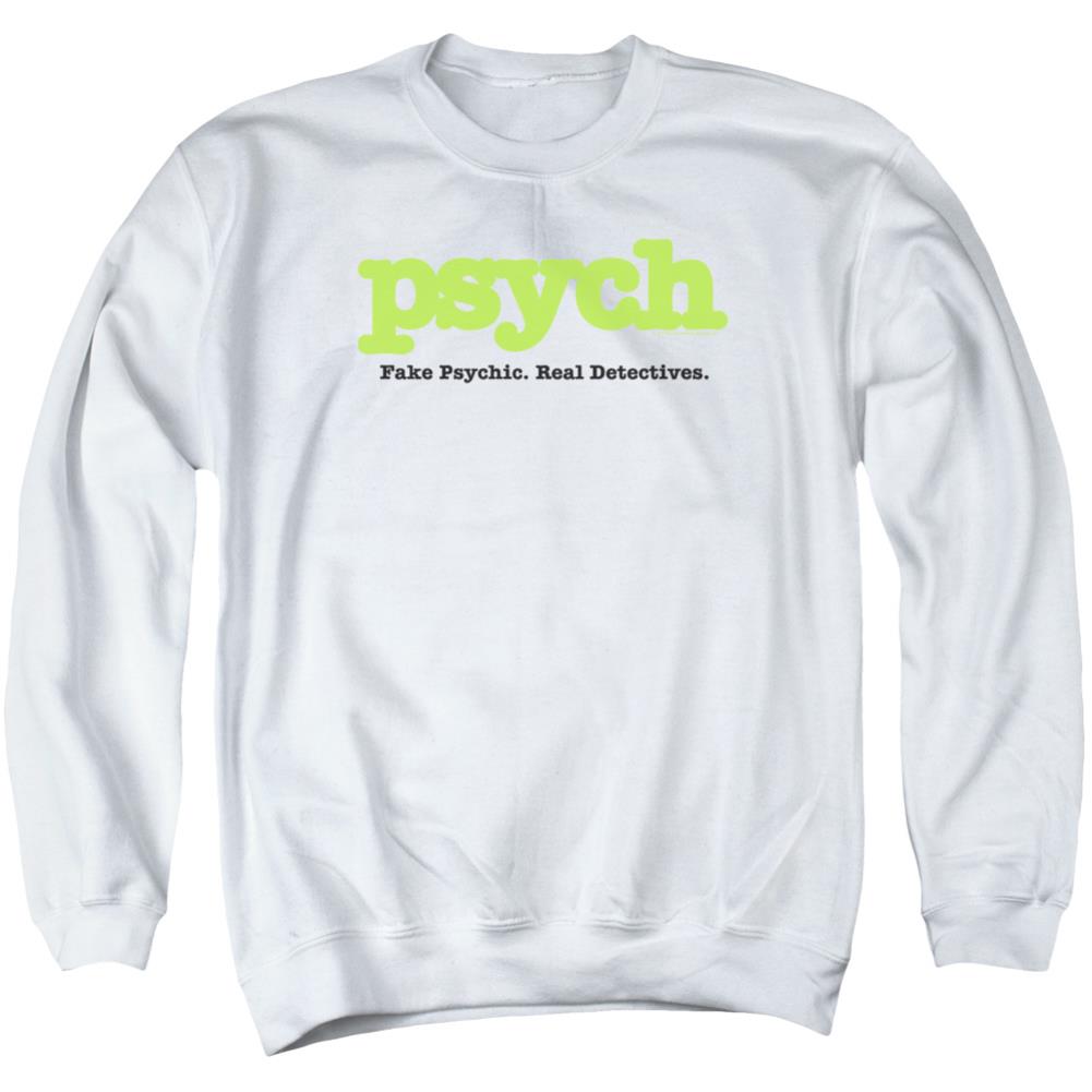 Psych Title Men's Crewneck 50 50 Poly Long-Sleeve T-Shirt