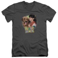 Punky Brewster Punky & Brandon Men's 30/1 Cotton Slim V-Neck T-Shirt