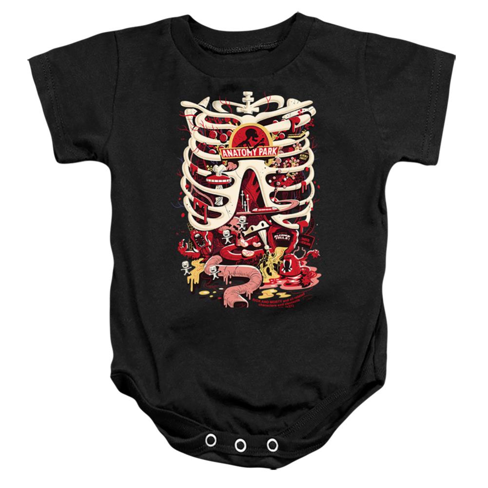 Rick And Morty Anatomy Park Logo Infant's Cotton SS Snapsuit