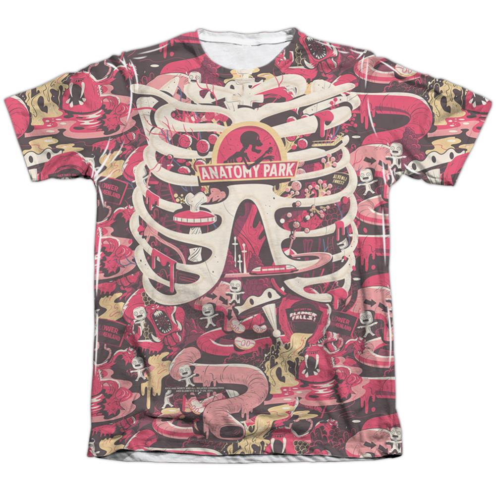Rick And Morty Anatomy Park Men's Regular Fit Poly Cotton Short-Sleeve T-Shirt