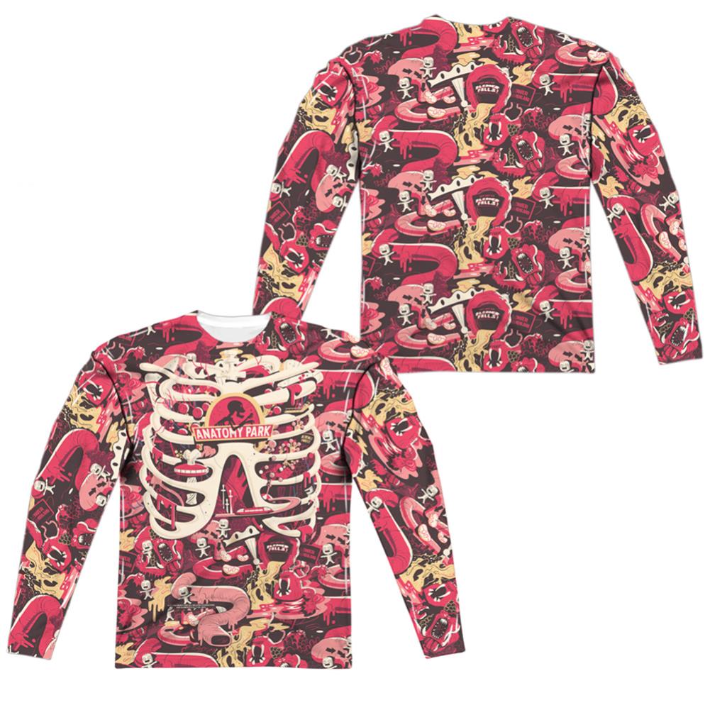 Rick And Morty Anatomy Park Men's Regular Fit Polyester Long-Sleeve T-Shirt