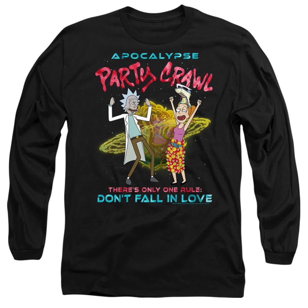 Rick And Morty Apocalypse Party Crawl Men's 18/1 Cotton Long-Sleeve T-Shirt