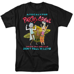 Rick And Morty Apocalypse Party Crawl Men's 18/1 Cotton Short-Sleeve T-Shirt