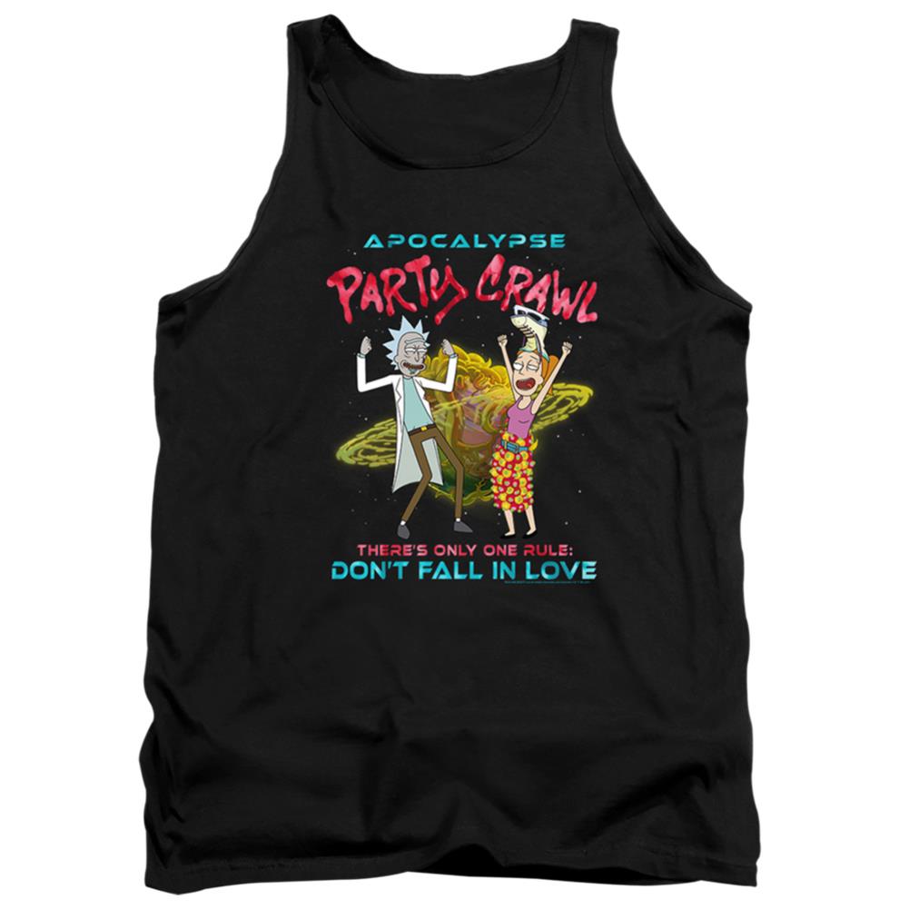 Rick And Morty Apocalypse Party Crawl Men's 18/1 Cotton Tank Top