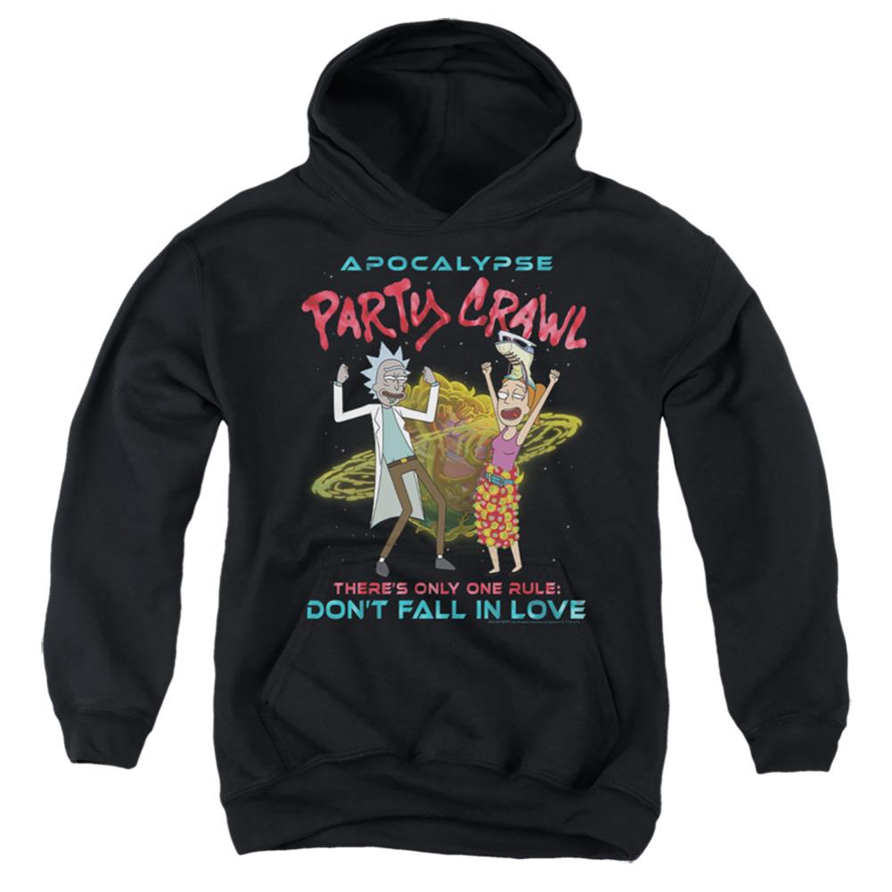 Rick And Morty Apocalypse Party Crawl Youth Cotton Poly Pull-Over Hoodie