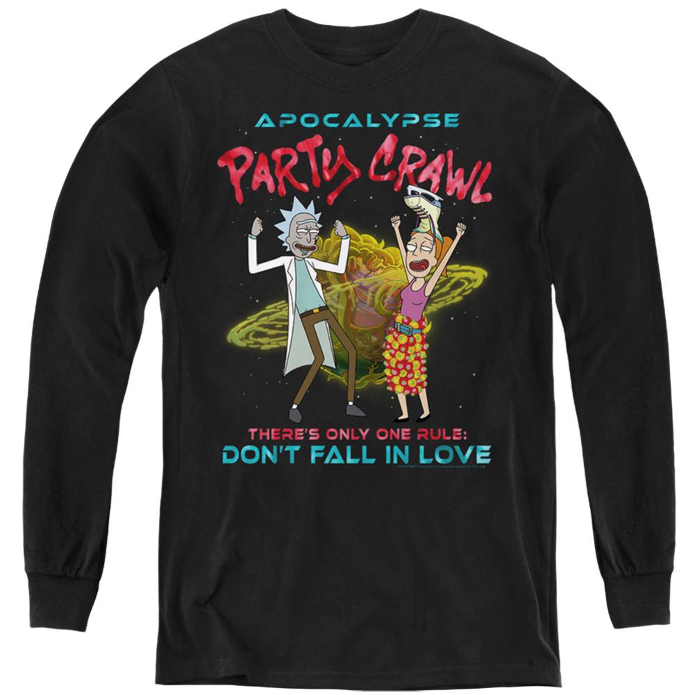 Rick And Morty Apocalypse Party Crawl Youth Long-Sleeve T-Shirt