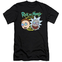 Rick And Morty Blown Minds Men's Ultra-Soft 30/1 Cotton Slim Short-Sleeve T-Shirt