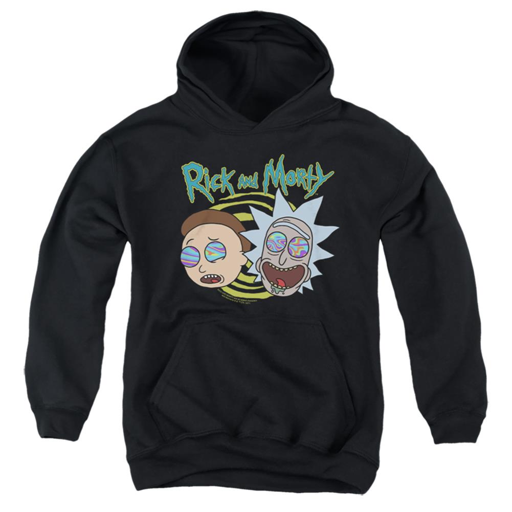 Rick And Morty Blown Minds Youth Cotton Poly Pull-Over Hoodie