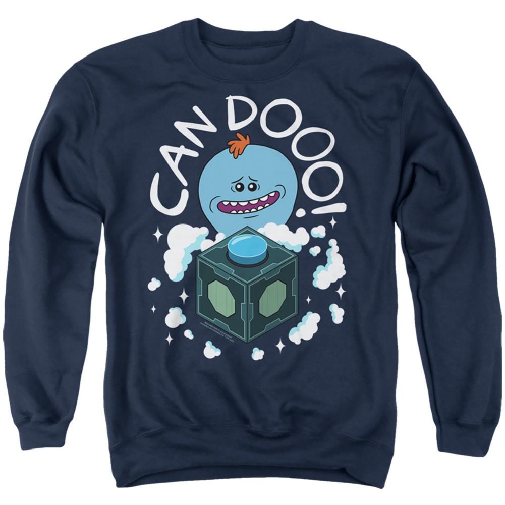 Rick And Morty Can Do Men's Crewneck 50 50 Poly Long-Sleeve T-Shirt