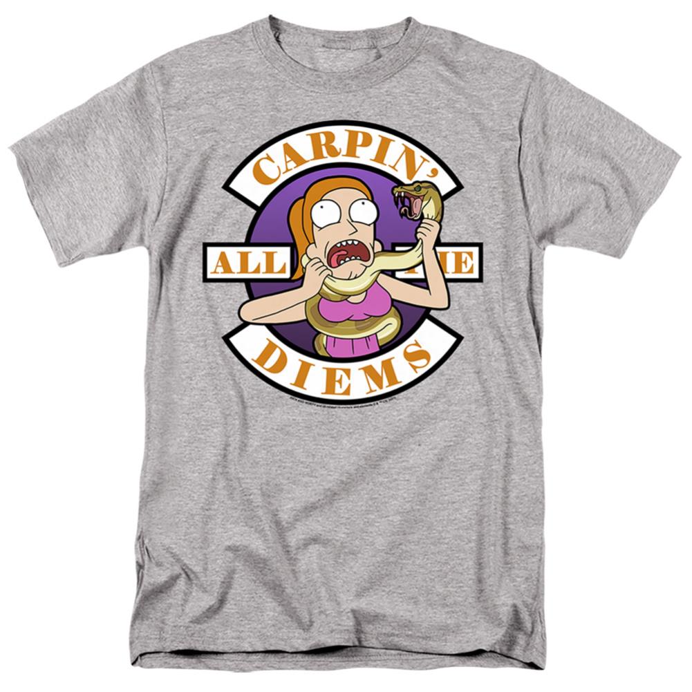 Rick And Morty Carp En All Them Diems Men's 18/1 Cotton Short-Sleeve T-Shirt