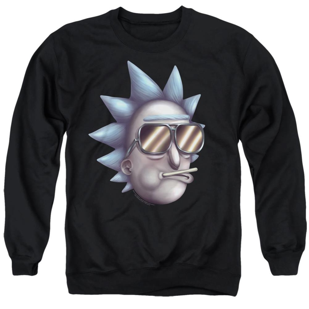 Rick And Morty Cool Rick Alternate Reality Men's Crewneck 50 50 Poly Long-Sleeve T-Shirt