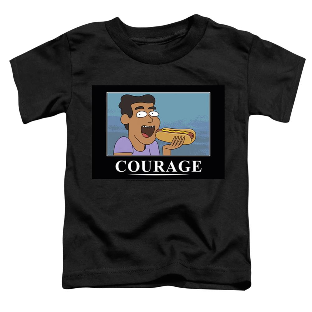 Rick And Morty Courage Poster Toddler 18/1 Cotton Short-Sleeve T-Shirt