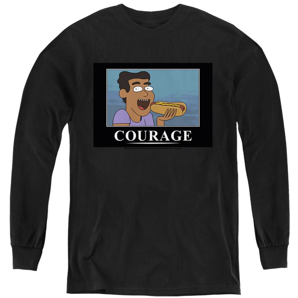 Rick And Morty Courage Poster Youth Long-Sleeve T-Shirt