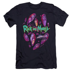 Rick And Morty Death Crystal Futures Men's Ultra-Soft 30/1 Cotton Slim Short-Sleeve T-Shirt