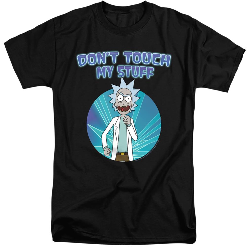 Rick And Morty Don't Touch Men's 18/1 Tall Cotton Short-Sleeve T-Shirt