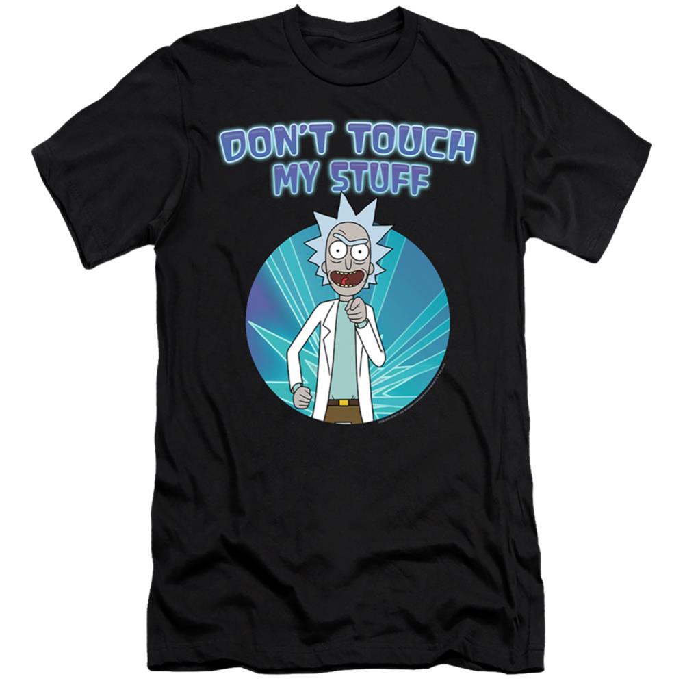 Rick And Morty Don't Touch Men's Ultra-Soft 30/1 Cotton Slim Short-Sleeve T-Shirt