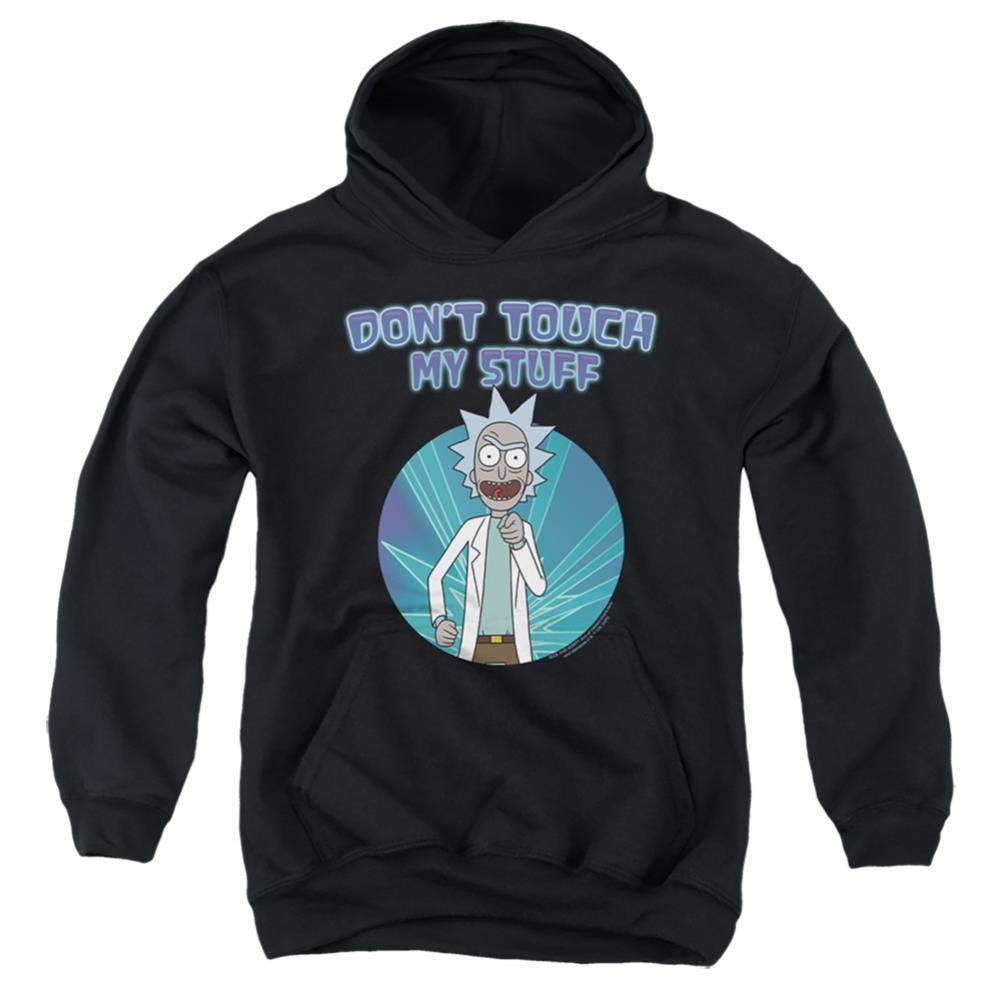 Rick And Morty Don't Touch Youth Cotton Poly Pull-Over Hoodie