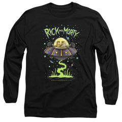 Rick And Morty Drunk Rick Ship Men's 18/1 Cotton Long-Sleeve T-Shirt