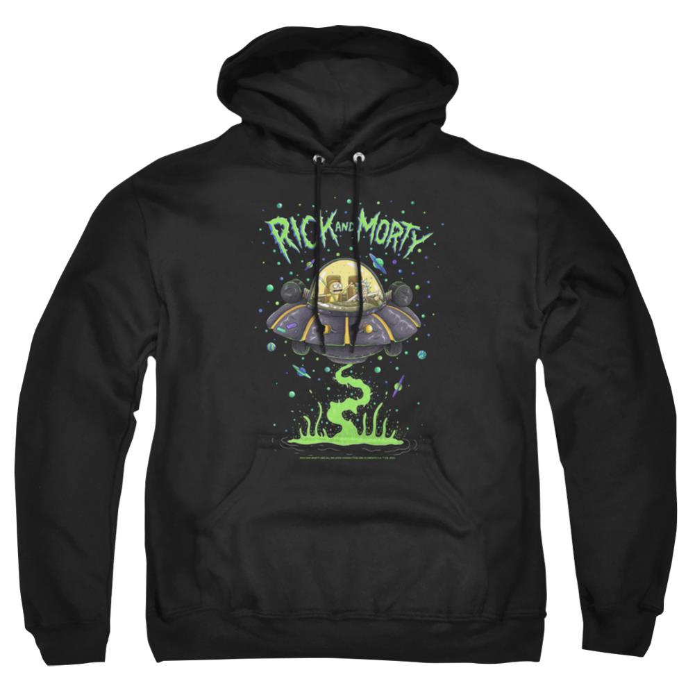 Rick And Morty Drunk Rick Ship Men's Pull-Over 75 25 Poly Hoodie