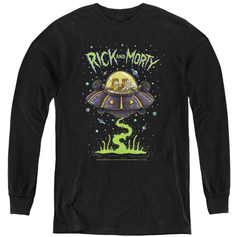Rick And Morty Drunk Rick Ship Youth Long-Sleeve T-Shirt