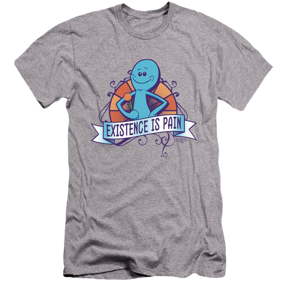 Rick And Morty Existence Is Pain Men's Ultra-Soft 30/1 Cotton Slim Short-Sleeve T-Shirt