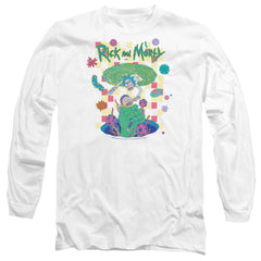 Rick And Morty Falling Portals Men's 18/1 Cotton Long-Sleeve T-Shirt