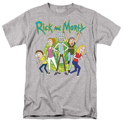 Rick And Morty Family Fights Together Men's 18/1 Cotton Short-Sleeve T-Shirt