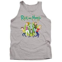 Rick And Morty Family Fights Together Men's 18/1 Cotton Tank Top