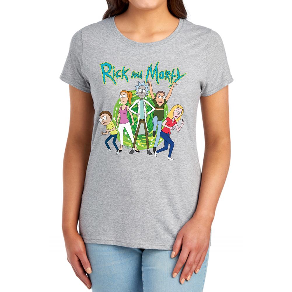 Rick And Morty Family Fights Together Women's 18/1 Cotton Short-Sleeve T-Shirt