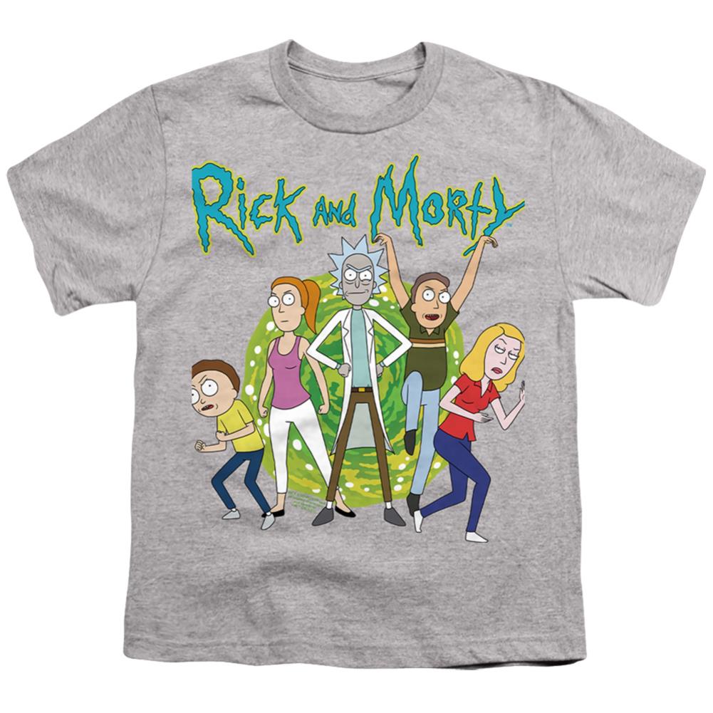 Rick And Morty Family Fights Together Youth 18/1 100% Cotton Short-Sleeve T-Shirt