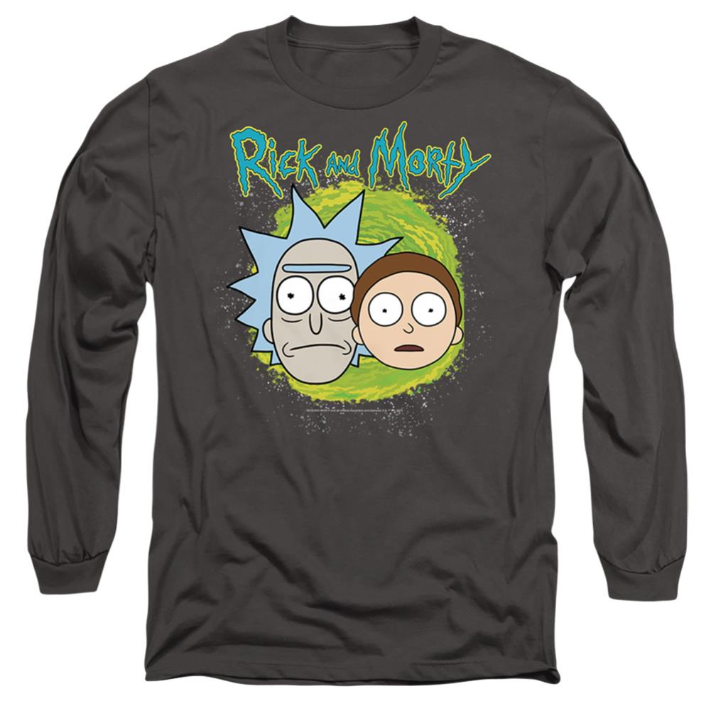 Rick And Morty Floating Heads Men's 18/1 Cotton Long-Sleeve T-Shirt