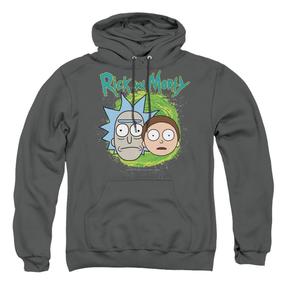 Rick And Morty Floating Heads Men's Pull-Over 75 25 Poly Hoodie