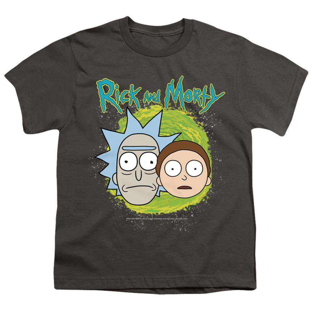 Rick And Morty Floating Heads Youth 18/1 100% Cotton Short-Sleeve T-Shirt