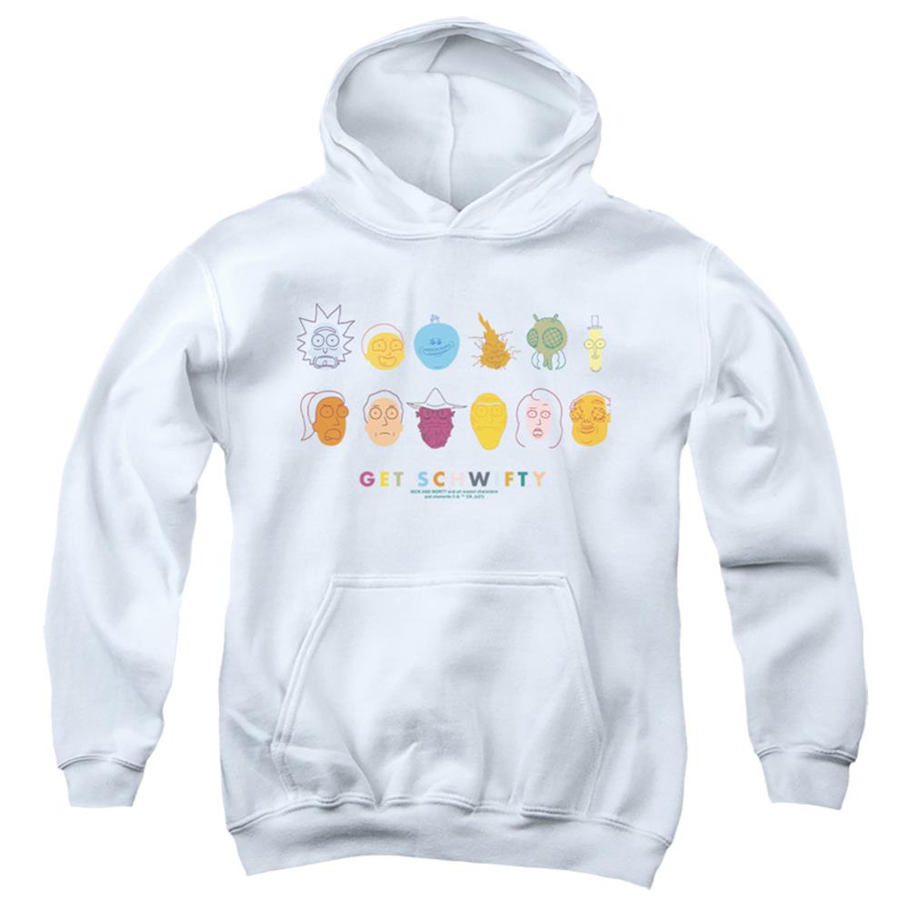 Rick And Morty Get Schwifty Youth Cotton Poly Pull-Over Hoodie