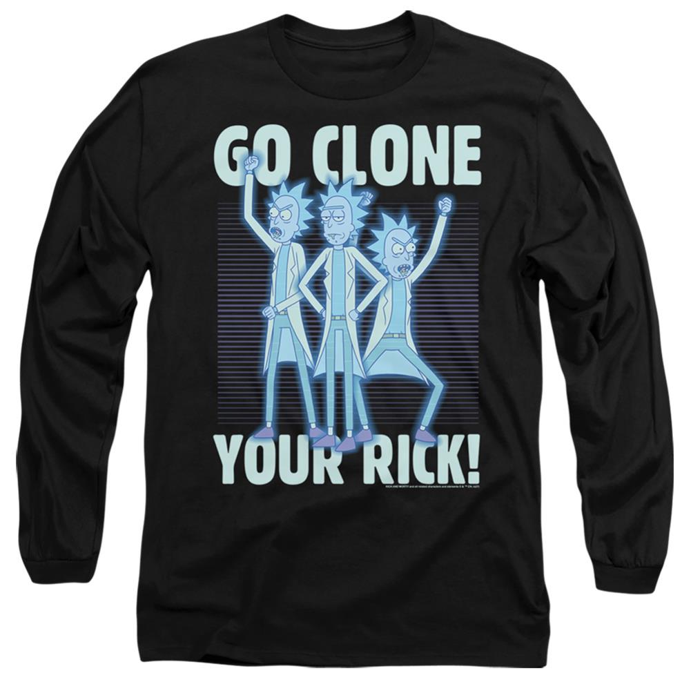 Rick And Morty Go Clone Your Rick Men's 18/1 Cotton Long-Sleeve T-Shirt