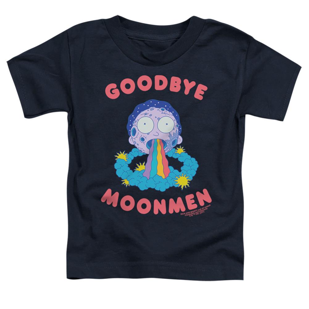 Rick And Morty Goodbye Moonmen Toddler 18/1 Cotton Short-Sleeve T-Shirt