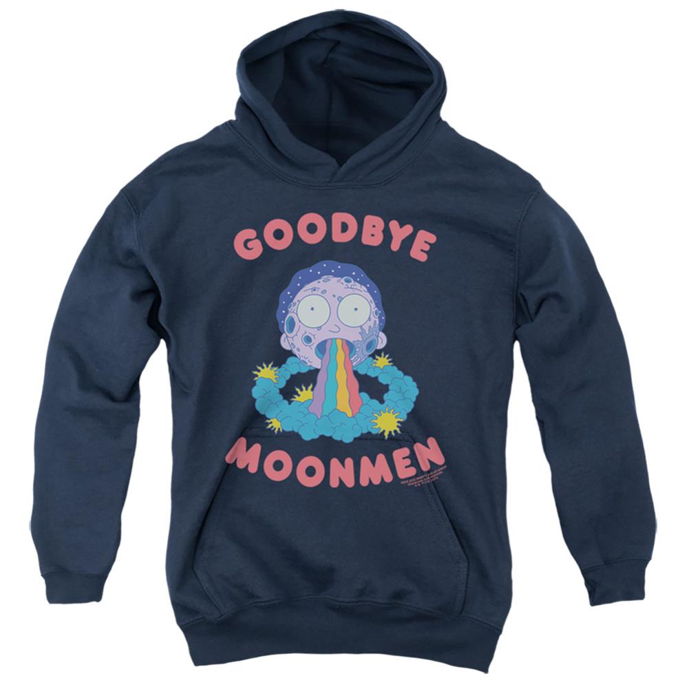 Rick And Morty Goodbye Moonmen Youth Cotton Poly Pull-Over Hoodie