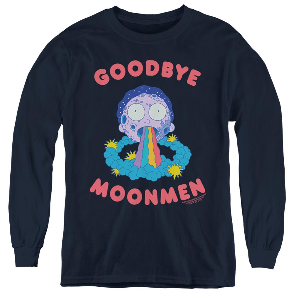Rick And Morty Goodbye Moonmen Youth Long-Sleeve T-Shirt