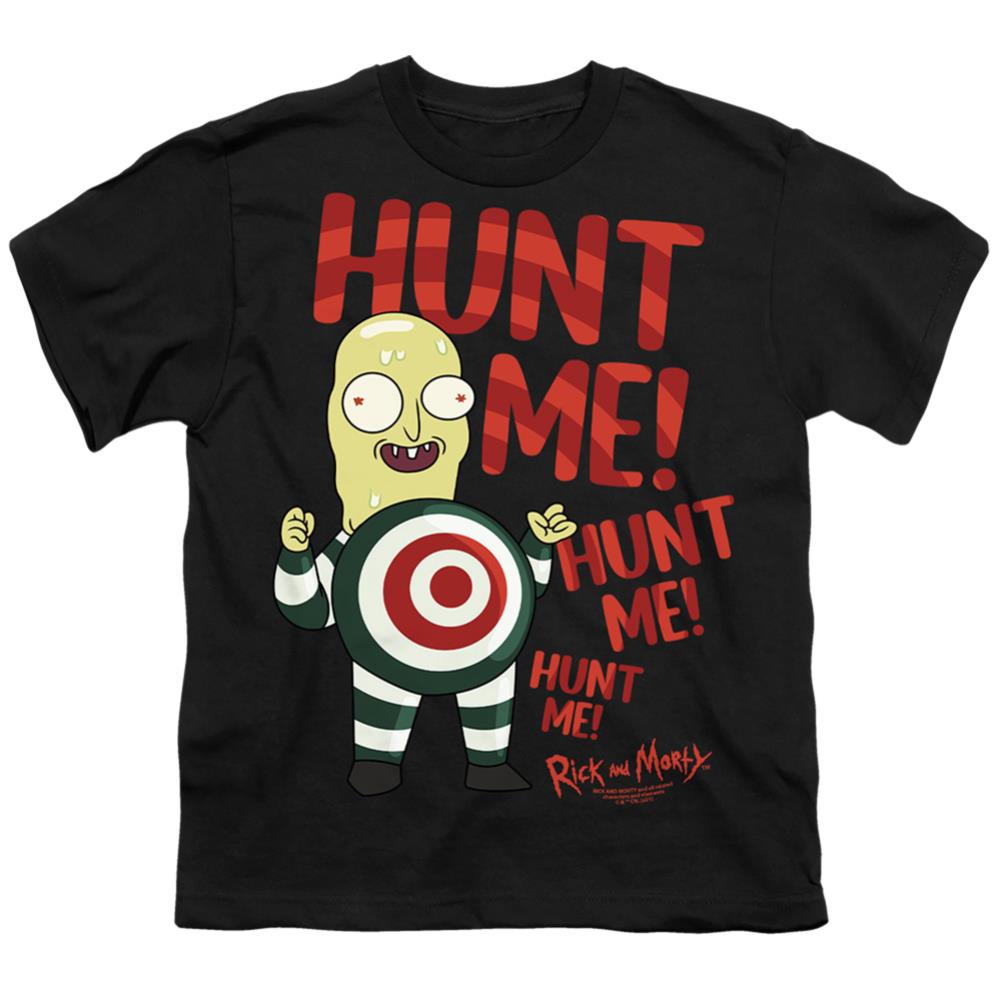 Rick And Morty Hunt Me Youth 18/1 100% Cotton Short-Sleeve T-Shirt