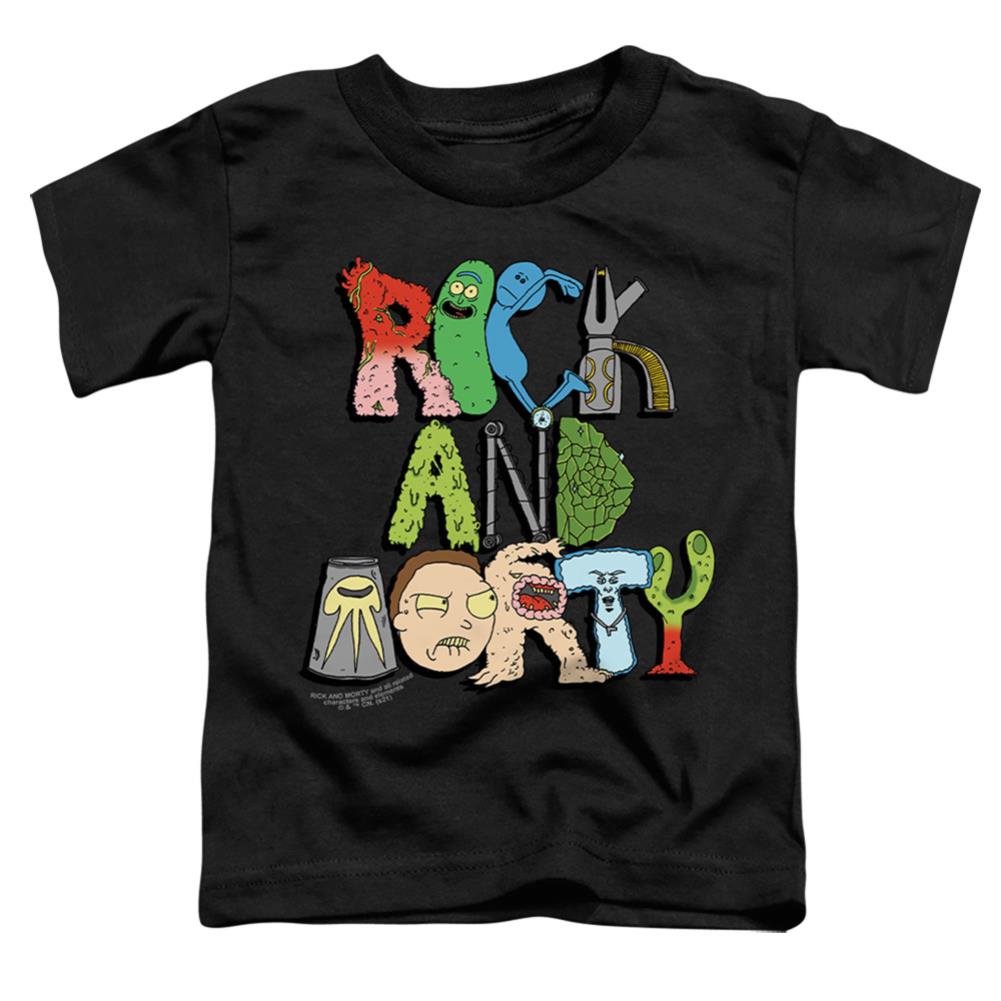 Rick And Morty Illustrated Logo Toddler 18/1 Cotton Short-Sleeve T-Shirt