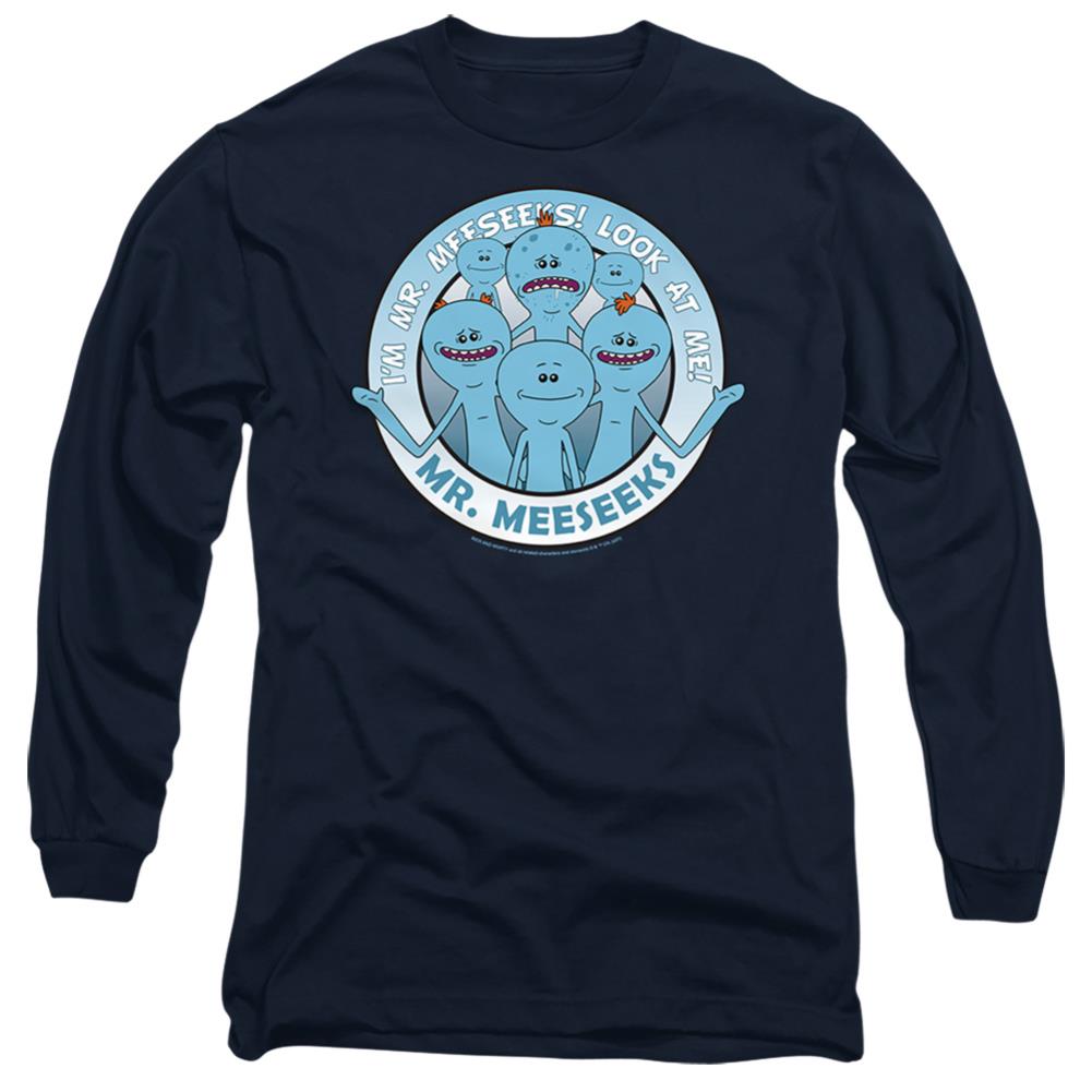 Rick And Morty Mr Meeseeks Men's 18/1 Cotton Long-Sleeve T-Shirt