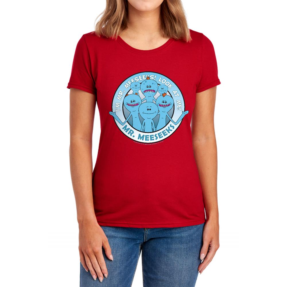 Rick And Morty Mr Meeseeks Women's 18/1 Cotton Short-Sleeve T-Shirt