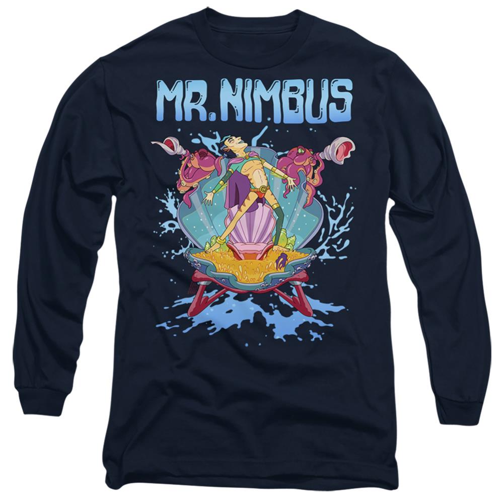 Rick And Morty Mr. Nimbus Design Men's 18/1 Cotton Long-Sleeve T-Shirt