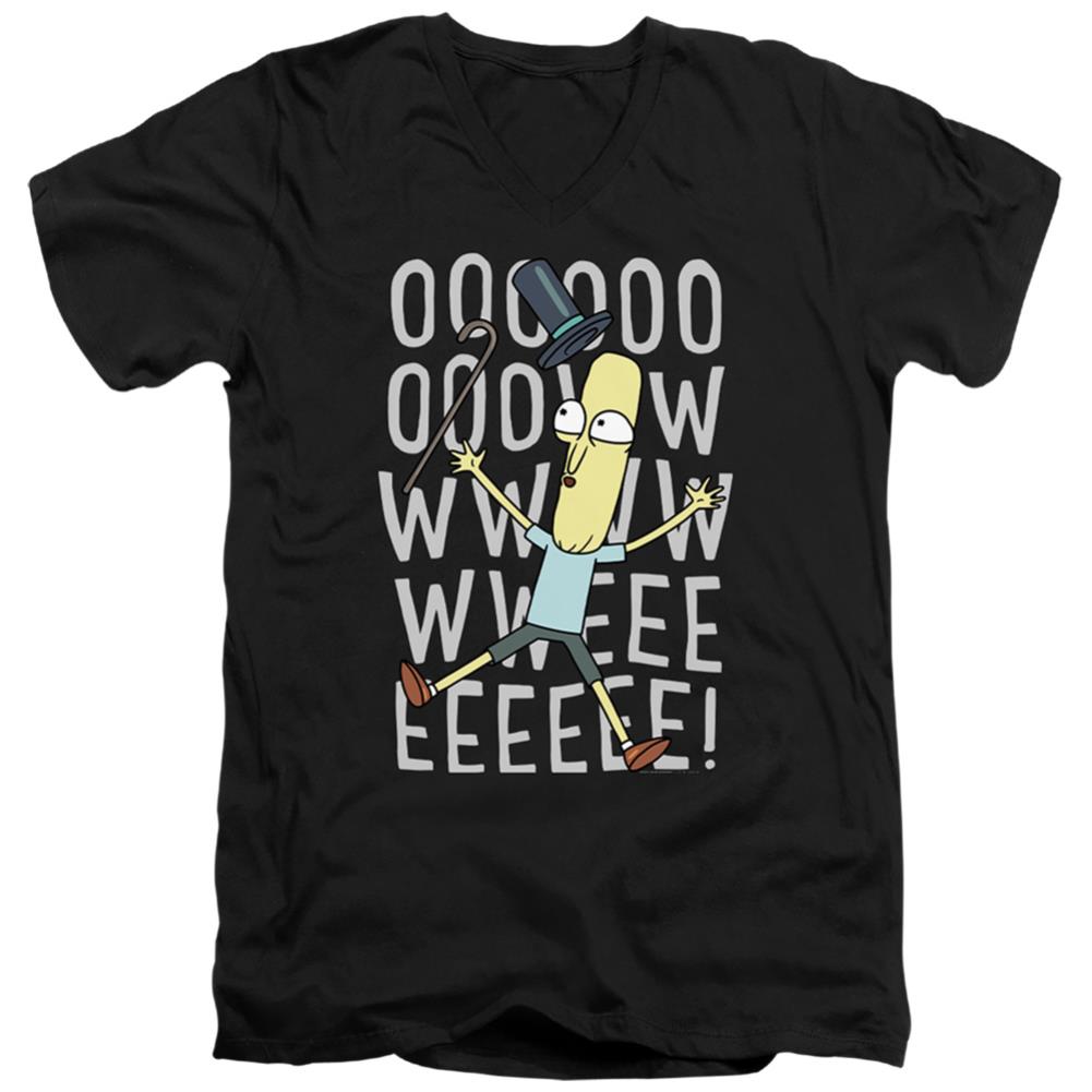 Rick And Morty Oowweeeee Men's 30/1 Cotton Slim V-Neck T-Shirt