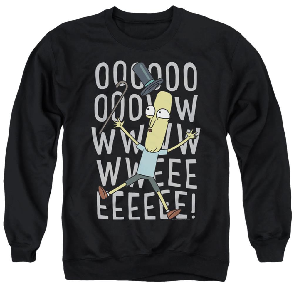 Rick And Morty Oowweeeee Men's Crewneck 50 50 Poly Long-Sleeve T-Shirt