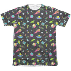 Rick And Morty Opening Icons Men's Regular Fit Poly Cotton Short-Sleeve T-Shirt