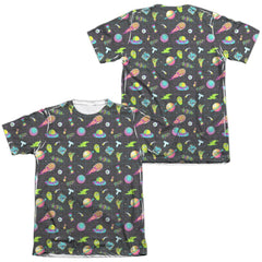 Rick And Morty Opening Icons Men's Regular Fit Poly Cotton Short-Sleeve T-Shirt