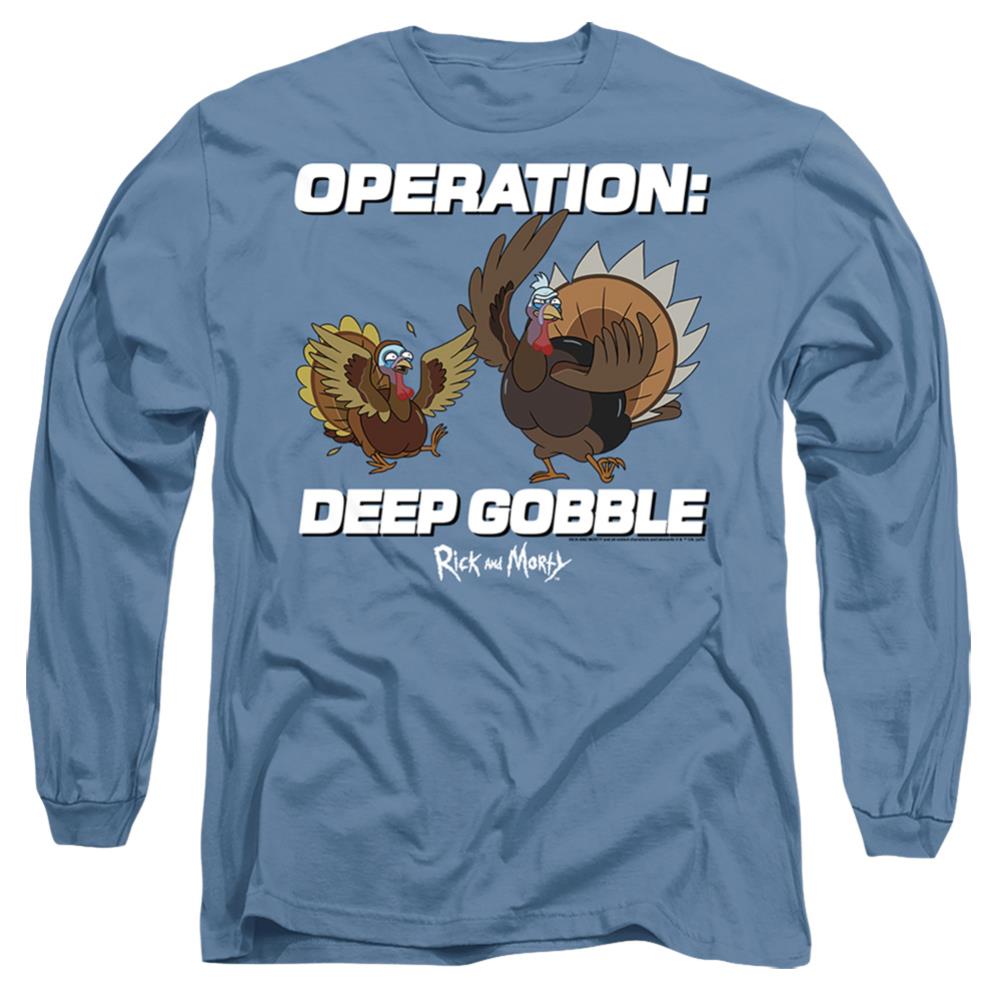 Rick And Morty Operation Deep Gobble Men's 18/1 Cotton Long-Sleeve T-Shirt