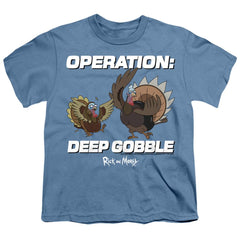 Rick And Morty Operation Deep Gobble Youth 18/1 100% Cotton Short-Sleeve T-Shirt