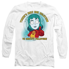 Rick And Morty Planetina Men's 18/1 Cotton Long-Sleeve T-Shirt